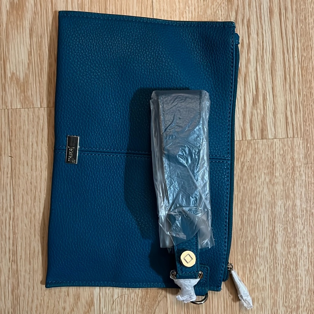 Teal blue wristlet